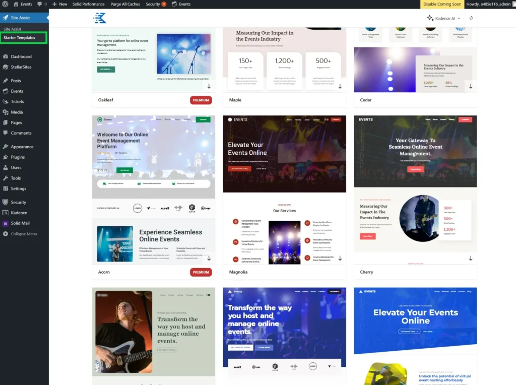 Events Website with StellarSites 6