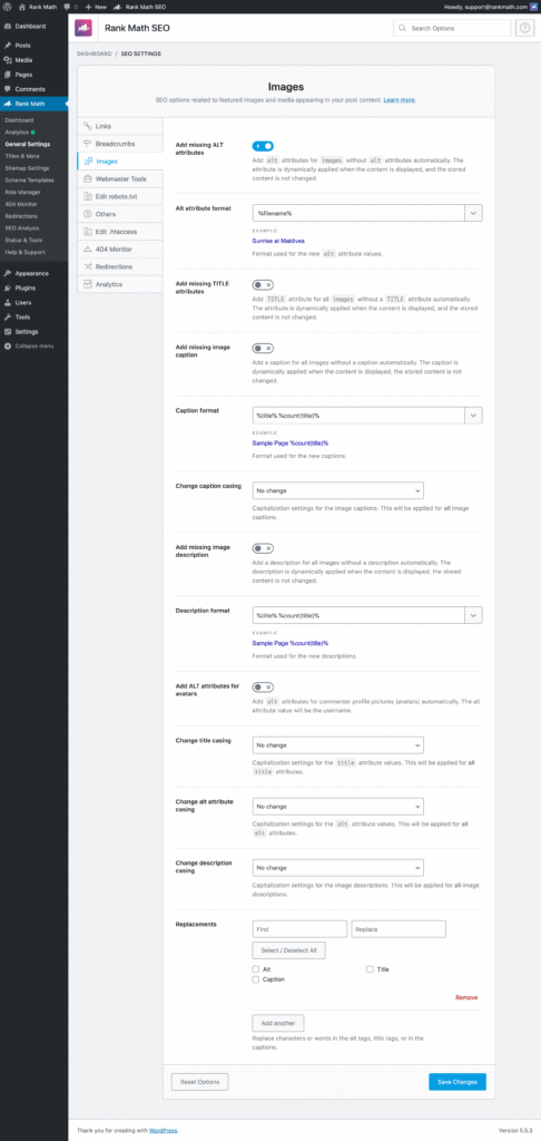 Rank Math Pro Case study - Setting