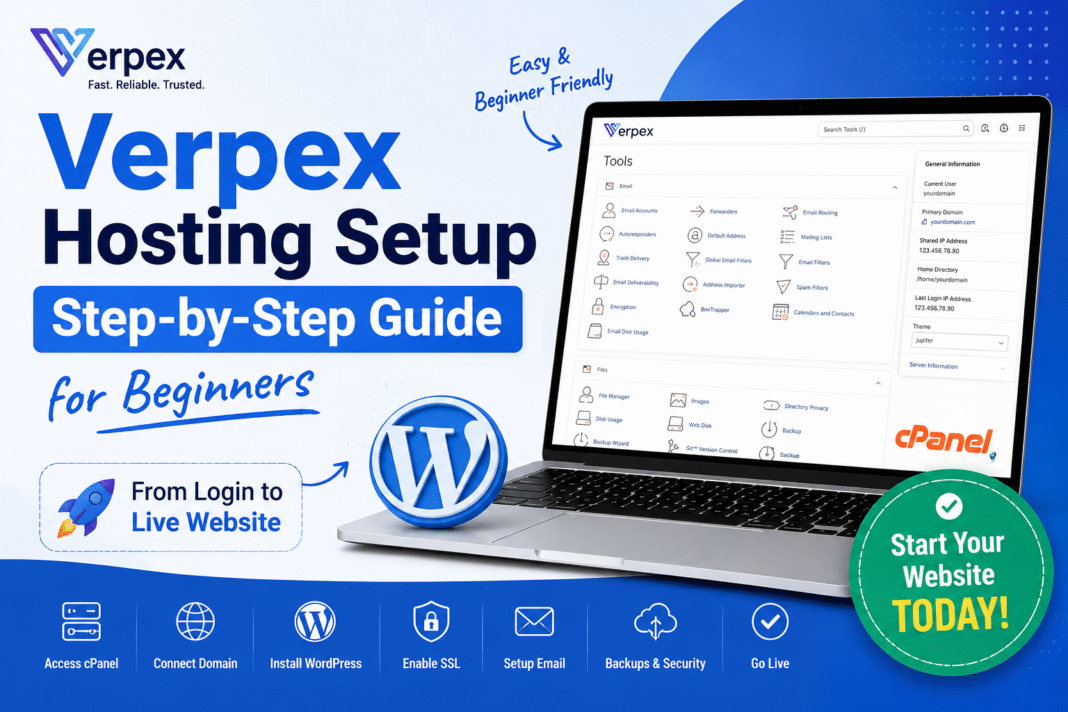 Verpex Hosting Setup