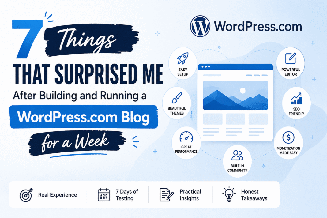 7 Things That Surprised Me After Building and Running a WordPress.com Blog for a Week